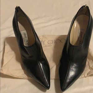 Jimmy Choo leather stiletto booties